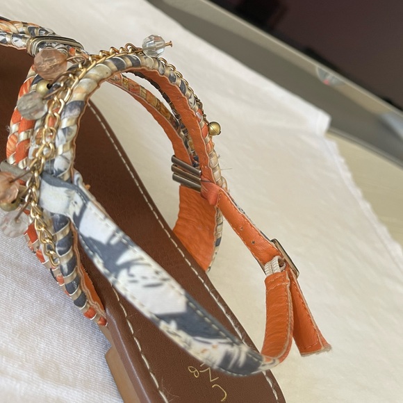 UNIONBAY Flat Sandal (Women), Orange/Grey/Cream, Size: 6 M US - Picture 9 of 16